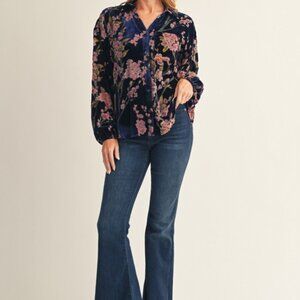 Velvet Floral Top